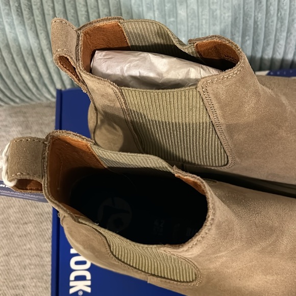 Birkenstock‎ Women’s Highwood Slip On Taupe Suede Leather Chelsea Boots - Picture 5 of 7